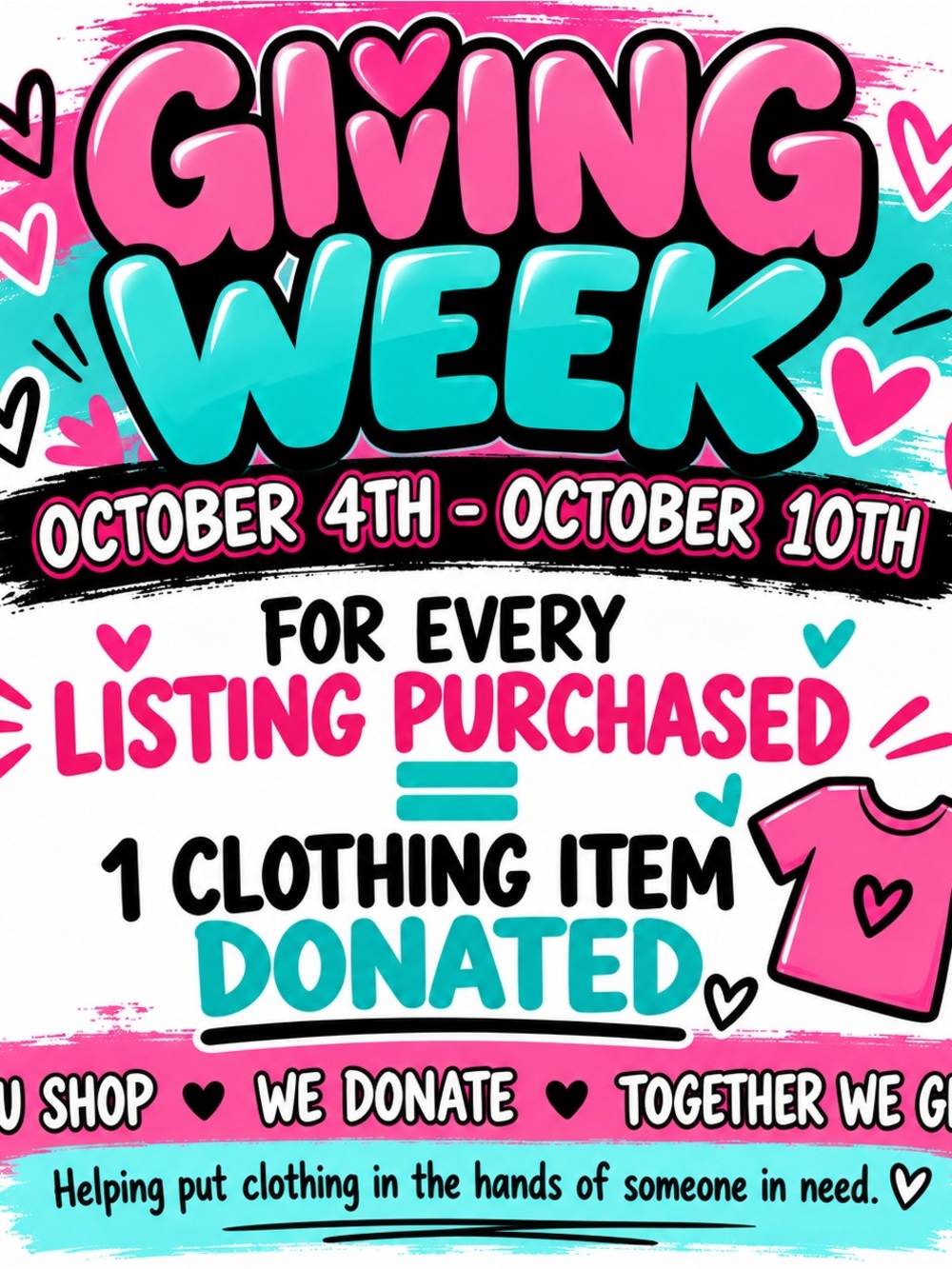 ADD A CLOTHING ITEM TO DONATE 💛
